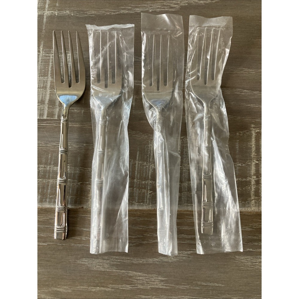 Oxford Hall Flatware Salad Forks Stainless Brand New Japan Lot Of 4